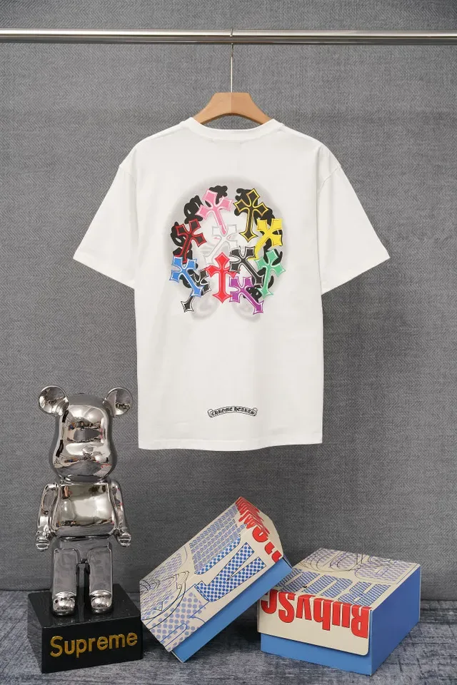Chrome Hearts Multicolor Cross Graphic White T-Shirt 1