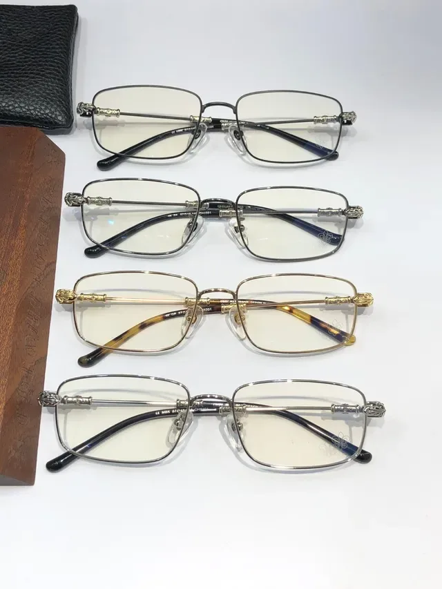 Chrome Hearts Silver Gold Rimless Ornate Metal Hinges Optical Glasses 4