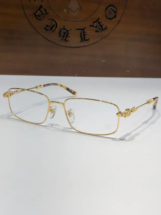 Chrome Hearts Silver Gold Rimless Ornate Metal Hinges Optical Glasses 7
