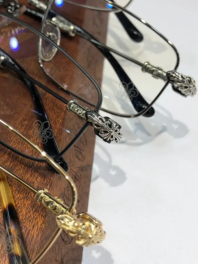 Chrome Hearts Silver Gold Rimless Ornate Metal Hinges Optical Glasses 9