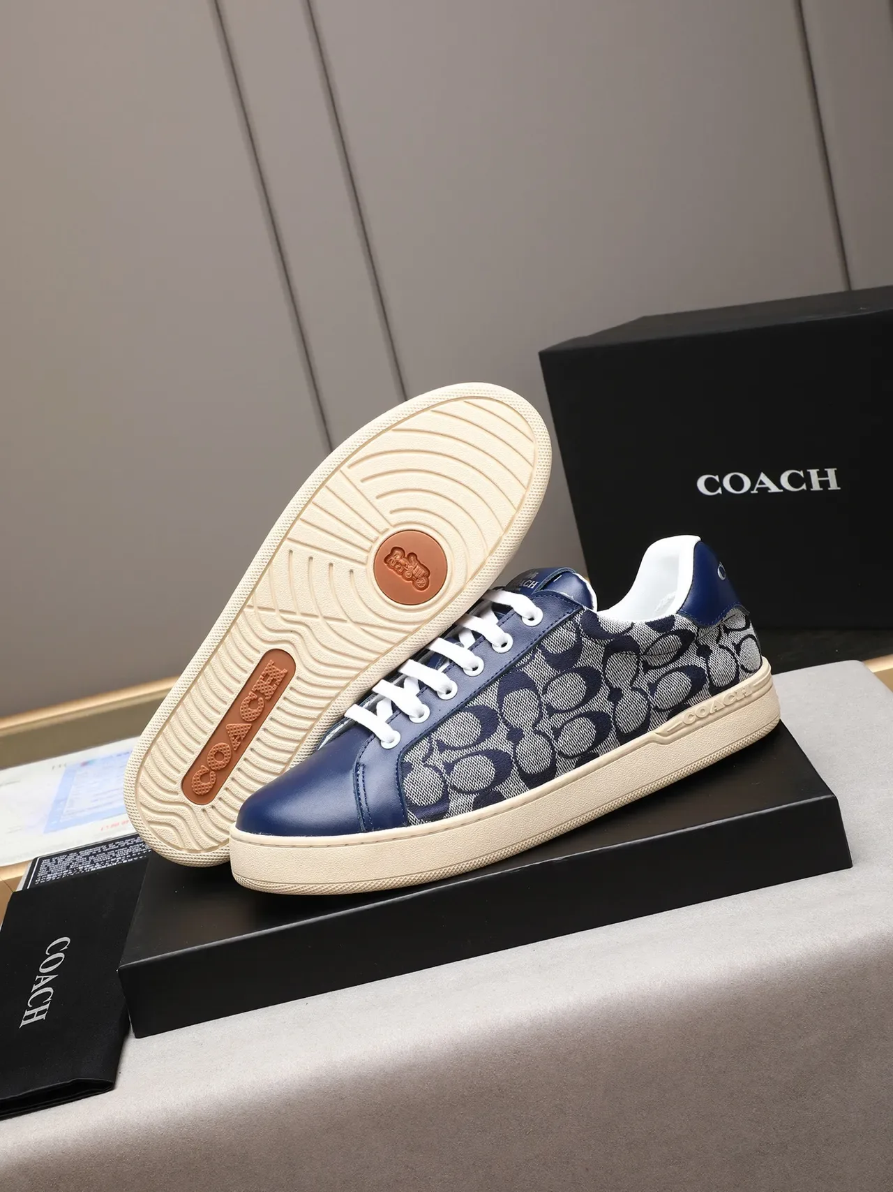 Coach Monogram Canvas and Leather Low-Top Sneaker 4