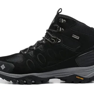 Columbia Black Gray High-Top Waterproof Hiking Boots