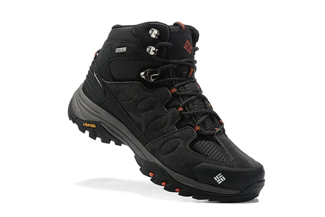 Columbia Black Gray High-Top Waterproof Hiking Boots 2