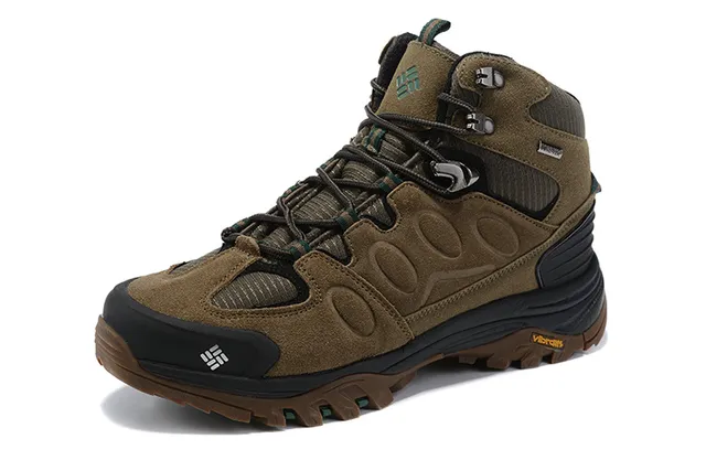 Columbia Black Gray High-Top Waterproof Hiking Boots 9