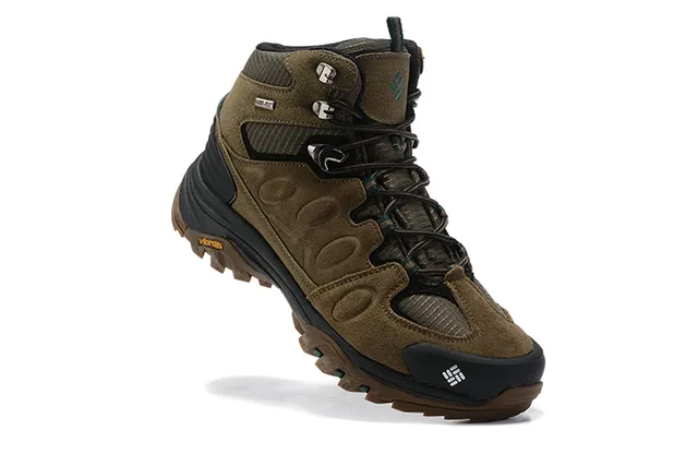 Columbia Black Gray High-Top Waterproof Hiking Boots 10