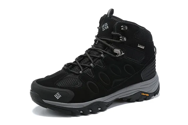 Columbia Black Gray High-Top Waterproof Hiking Boots 16