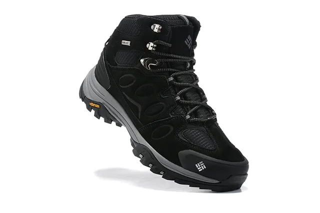 Columbia Black Gray High-Top Waterproof Hiking Boots 17
