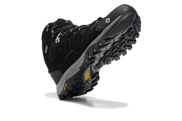 Columbia Black Gray High-Top Waterproof Hiking Boots 18