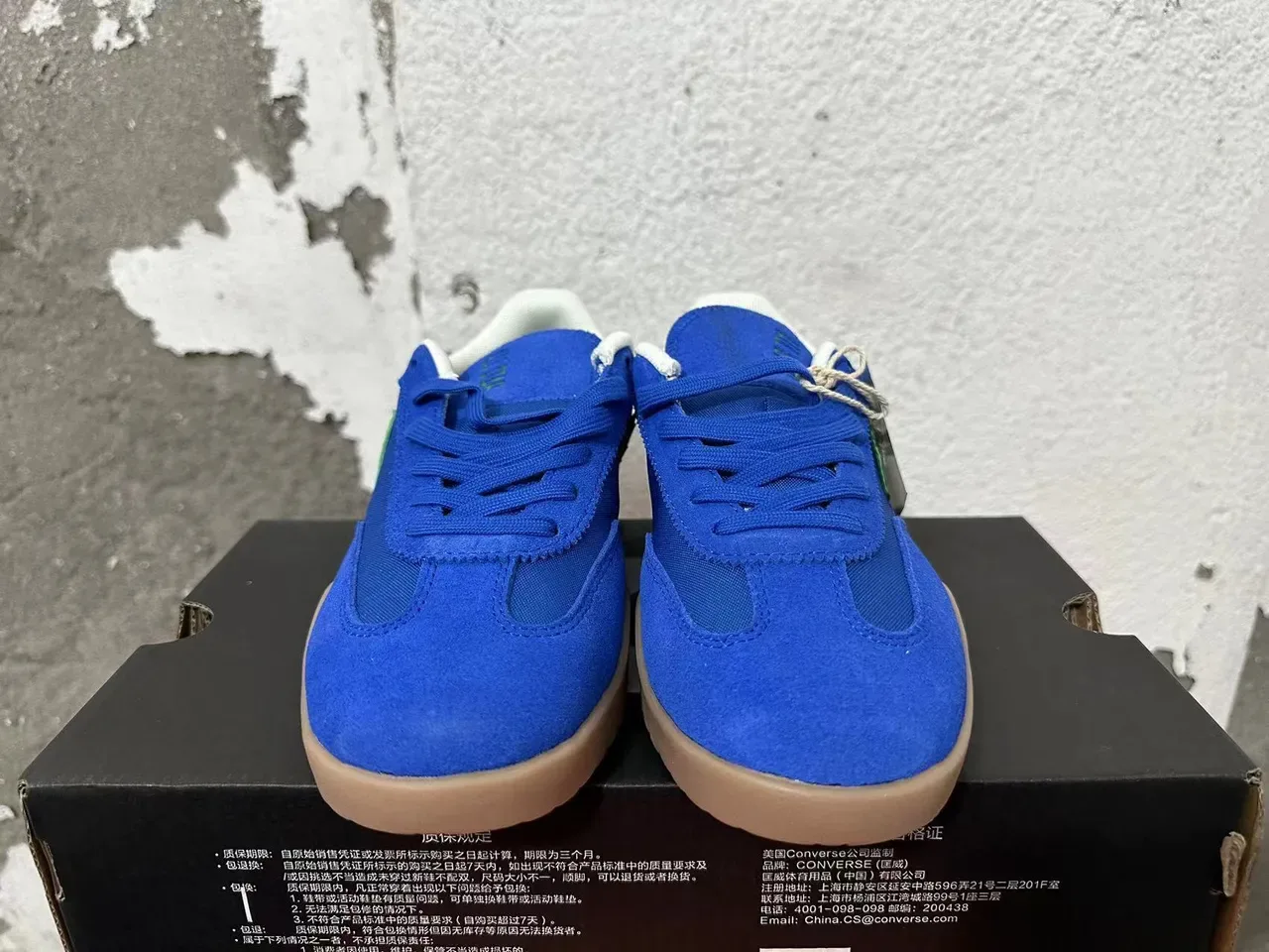 Converse Blue Green Canvas Upper Gum Rubber Sole Lifestyle Sneakers 4