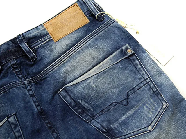 Diesel Cropped Relaxed-Fit Distressed Blue Jeans 5