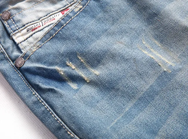 Diesel Distressed Light-Wash Slim-Fit Jeans 4