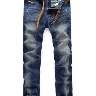 Diesel Distressed Mid-Wash Slim-Straight Jeans