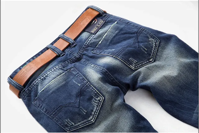 Diesel Distressed Mid-Wash Slim-Straight Jeans 7