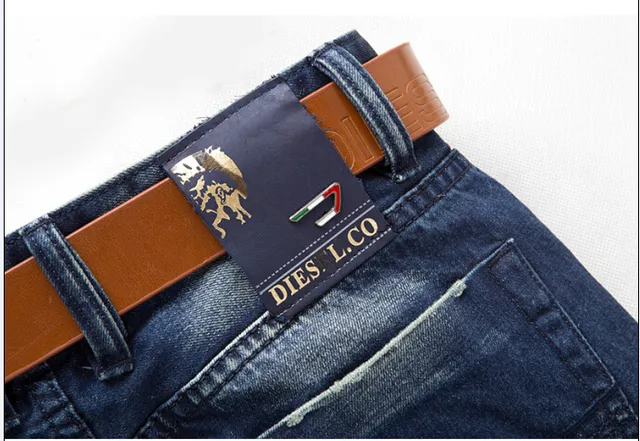 Diesel Distressed Mid-Wash Slim-Straight Jeans 9