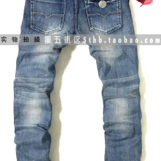 Diesel Medium-Wash Distressed Slim-Straight Jeans
