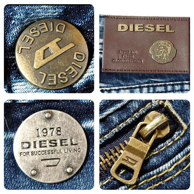 Diesel Medium-Wash Distressed Slim-Straight Jeans 13