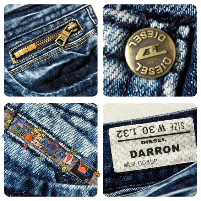 Diesel Medium-Wash Distressed Slim-Straight Jeans 15