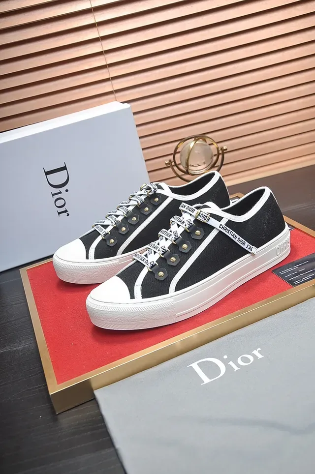 Dior B23 Black and White Canvas Lifestyle Sneakers 4