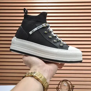 Dior B23 حذاء رياضي منصة أسود وأبيض لايف ستايل