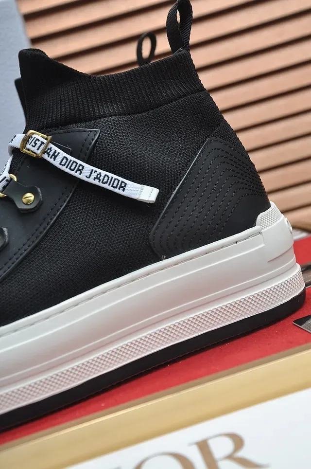 Dior B23 Black and White Platform Lifestyle Sneakers 2