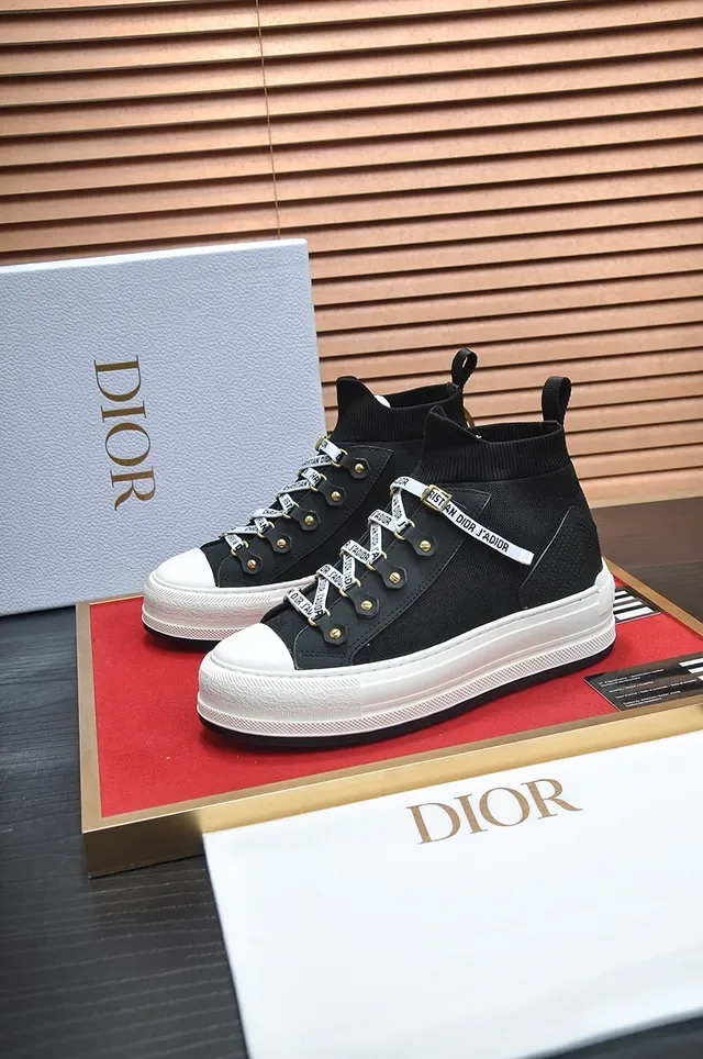 Dior B23 Black and White Platform Lifestyle Sneakers 4