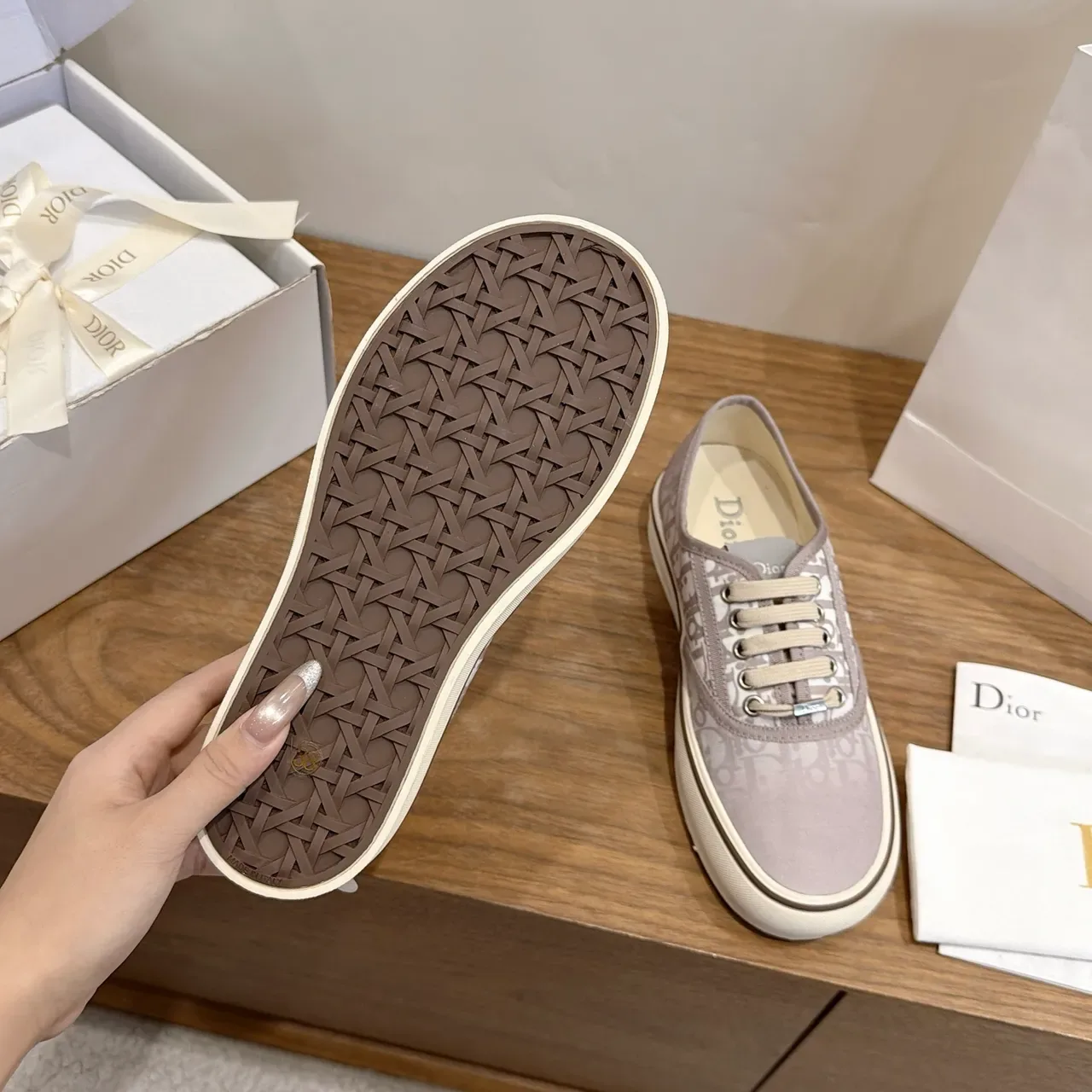 Dior B23 Monogram Canvas Low-Top Lifestyle Sneakers 3