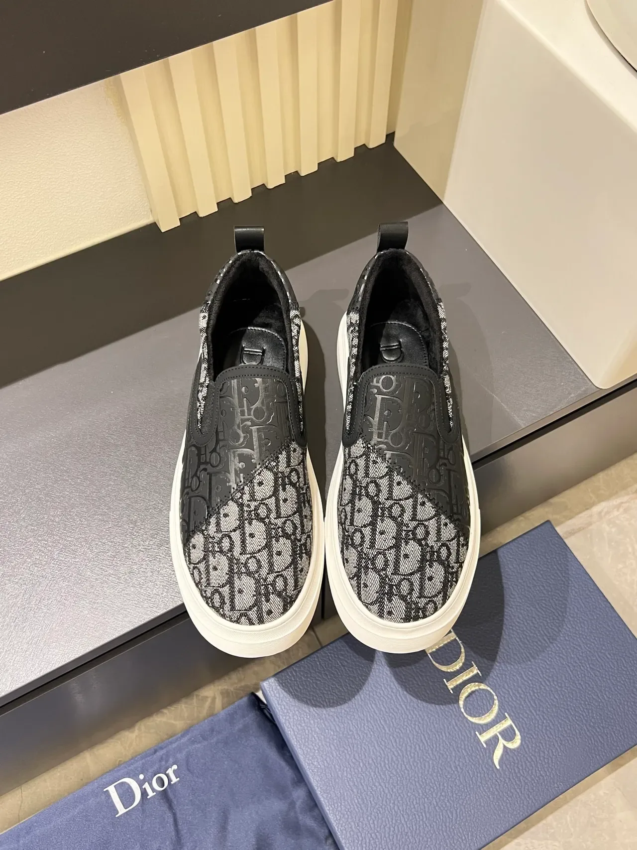 Dior B23 Monogram Jacquard Slip-On Lifestyle Sneakers 5