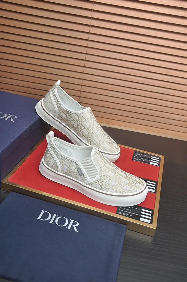 Dior B23 Monogram Slip-On Lifestyle Sneakers 4