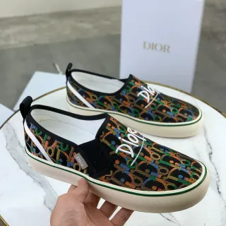 Dior B23 Multicolor Monogram Slip-On Lifestyle Sneakers