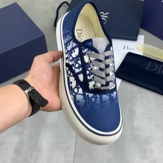 Dior B23 Navy Blue Oblique Monogram Lifestyle Sneakers