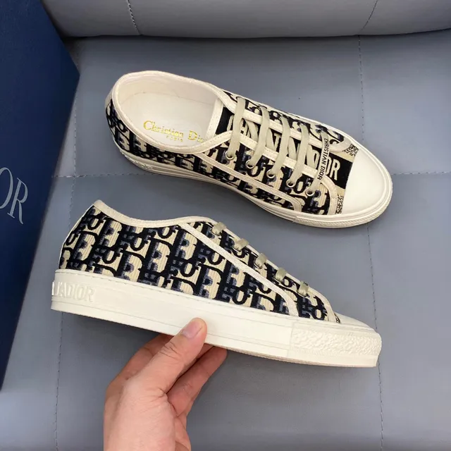 Dior B23 Oblique Monogram Beige and Navy Lifestyle Sneakers 3