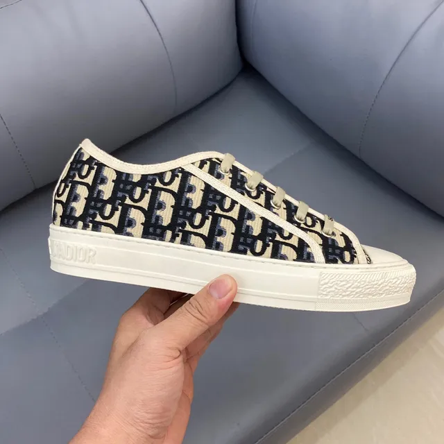 Dior B23 Oblique Monogram Beige and Navy Lifestyle Sneakers 6