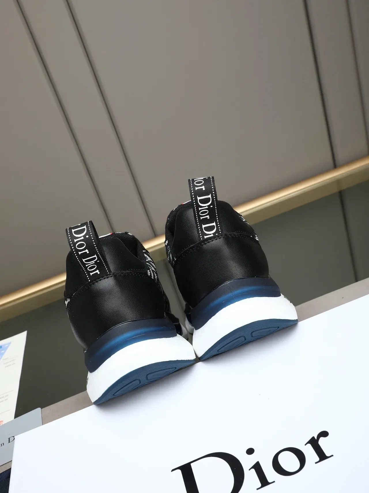 Dior B23 Oblique Monogram Black Navy Lifestyle Sneakers 3