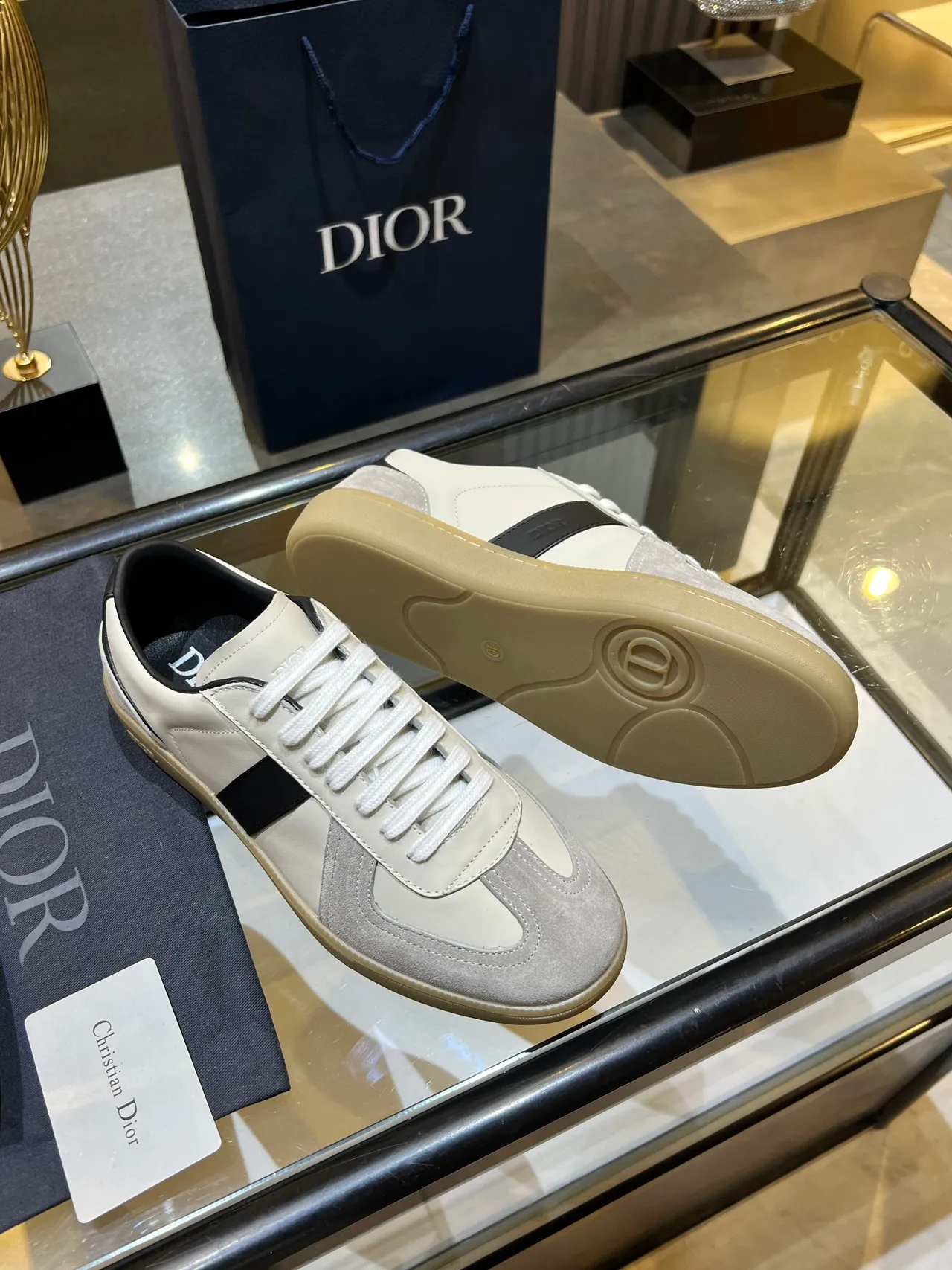 Dior B27 Off-White Black Gray Gum Lifestyle Sneakers 2