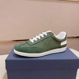 Dior B27 Olive Green Monogram Lifestyle Sneakers