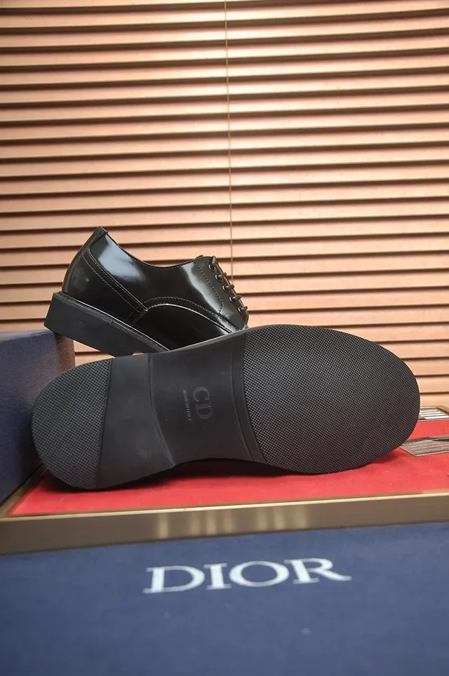 Dior Sapatos Oxford Preto Polido Cap-Toe 3
