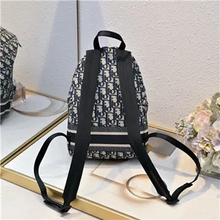 Dior Book Tote Mini Backpack Navy Oblique Monogram Casual Backpack 7