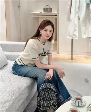Dior Book Tote Mini Backpack Navy Oblique Monogram Casual Backpack 11