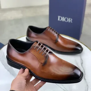 Dior Brown Cap-Toe Oxford Shoes