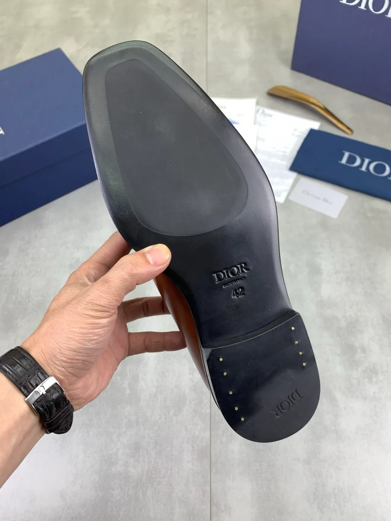 Dior Brown Cap-Toe Oxford Shoes 3