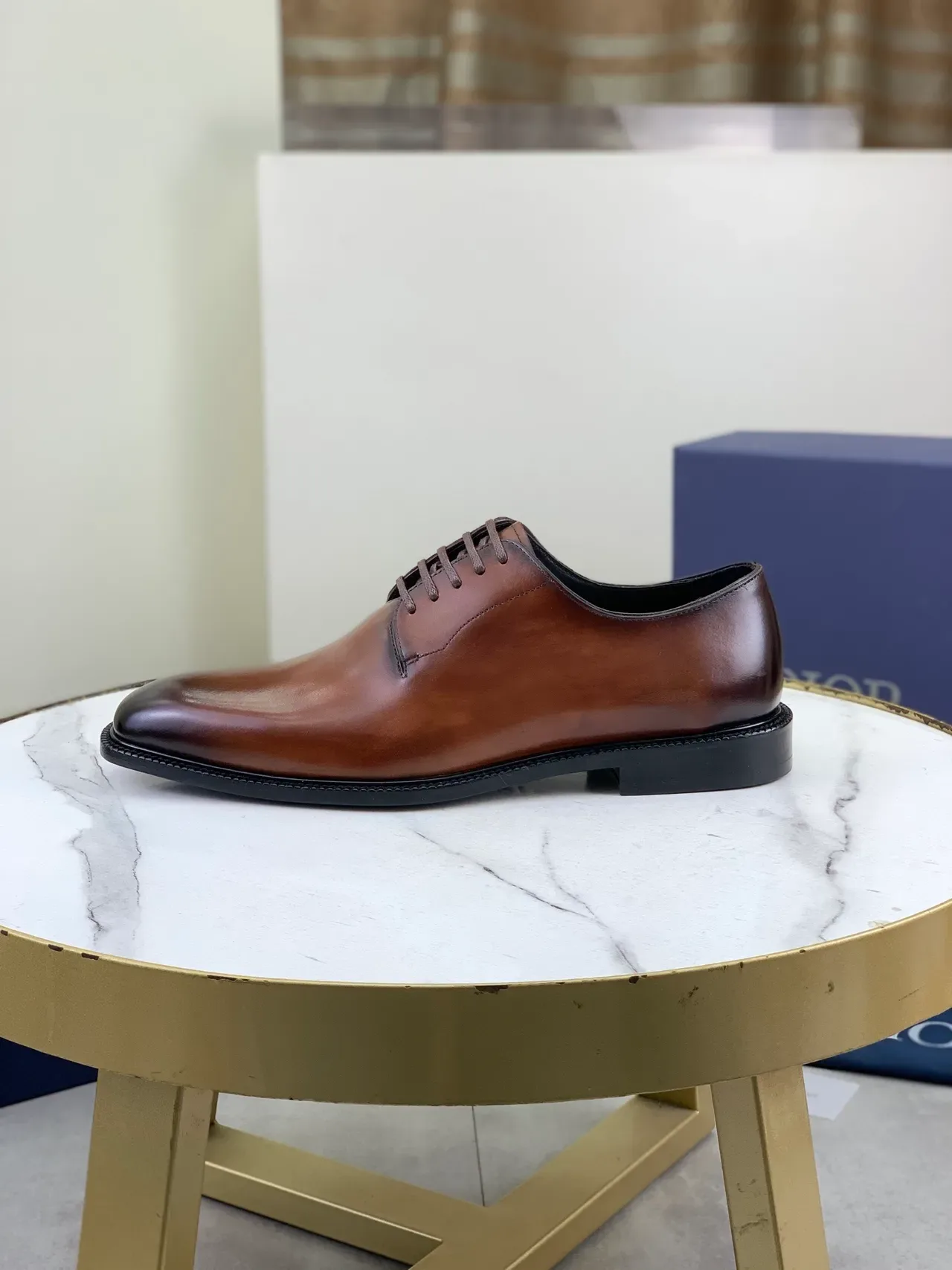 Dior Brown Cap-Toe Oxford Shoes 6
