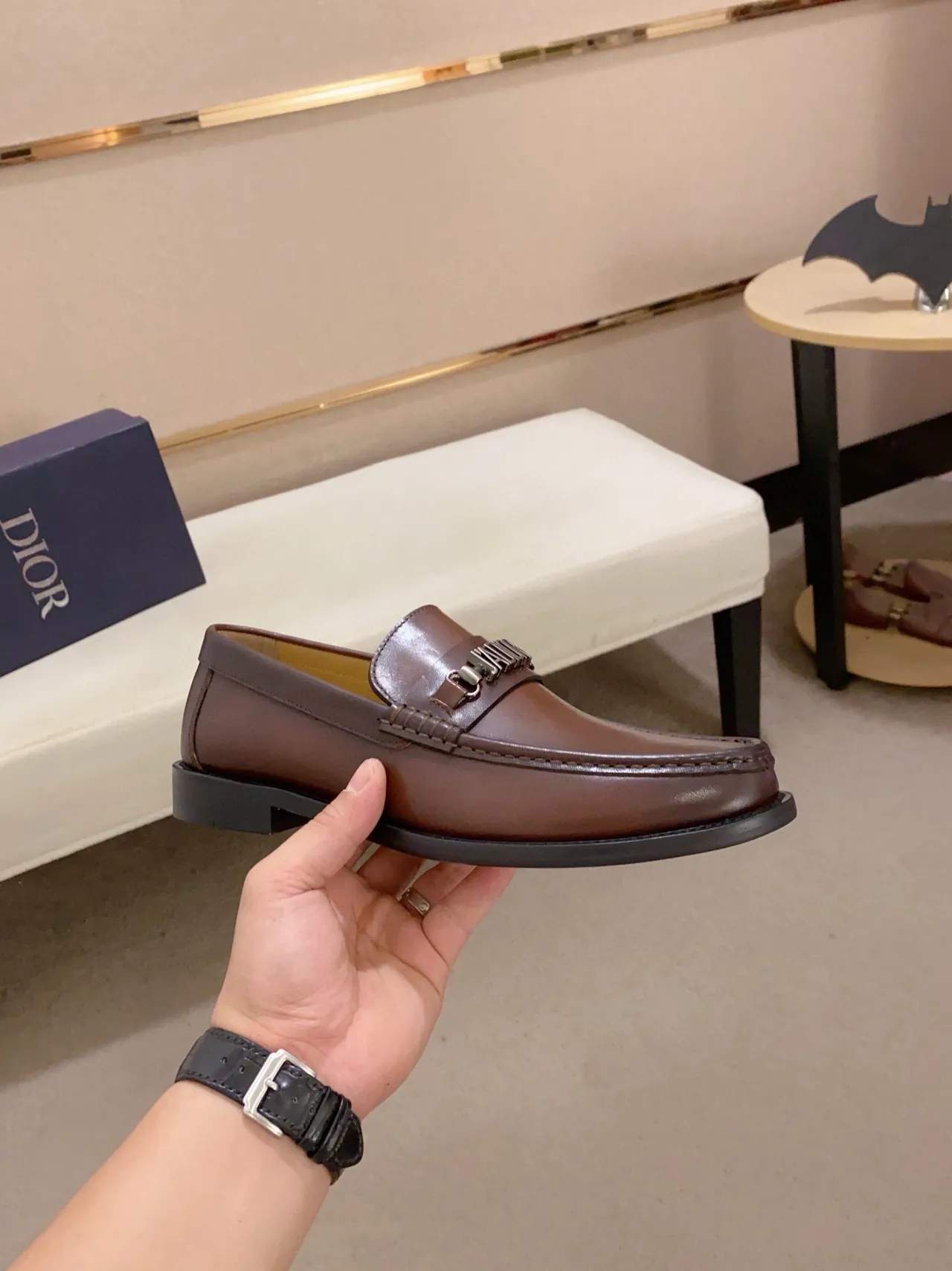Dior Horsebit 1955 Brown Leather Loafer 4
