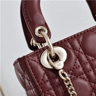 Dior Lady Dior Mini Light Blue Quilted Tote Bag 14