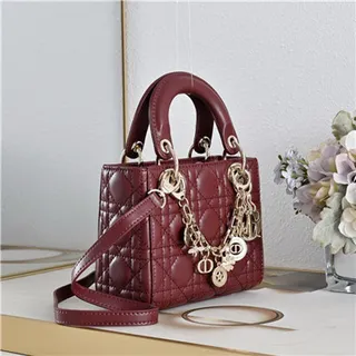 Dior Lady Dior Mini Light Blue Quilted Tote Bag 17