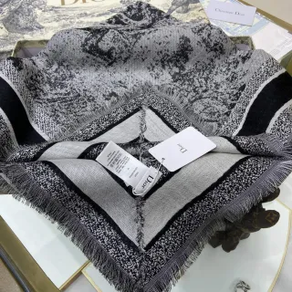 Dior Monochrome Forest Print Cashmere Scarf