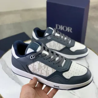 Dior Navy White Low-Top Mixed-Material Lifestyle Sneakers