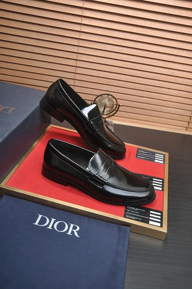 Dior Penny Loafer Black Patent Leather Loafers 4