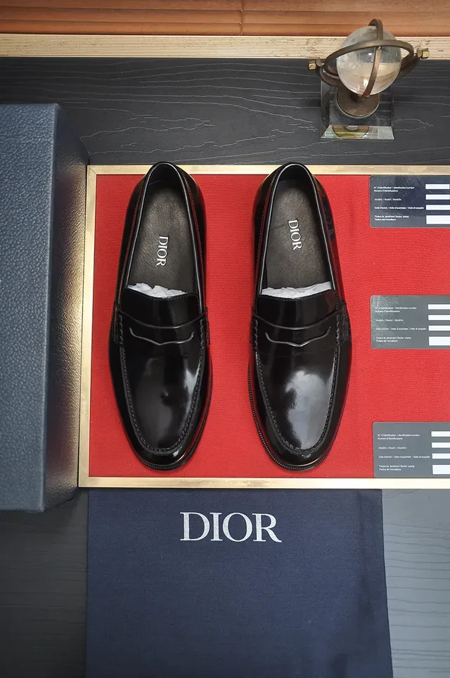 Dior Penny Loafer Black Patent Leather Loafers 5