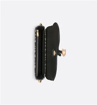 Dior Saddle Black Navy Monogram Canvas Shoulder Bag 10