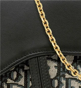 Dior Saddle Black Navy Monogram Canvas Shoulder Bag 11